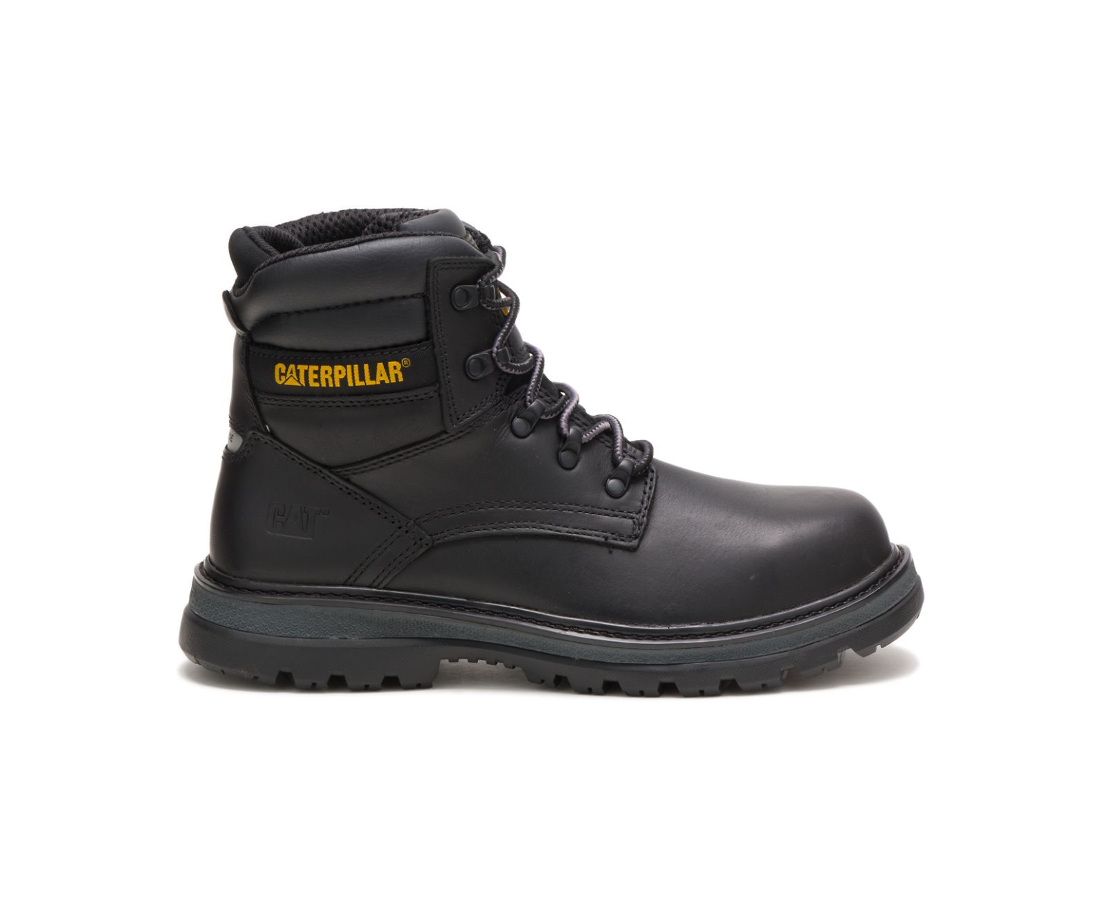 Men's Cat Fairbanks Steel Toe Work Boots Black | 235IYKCLO