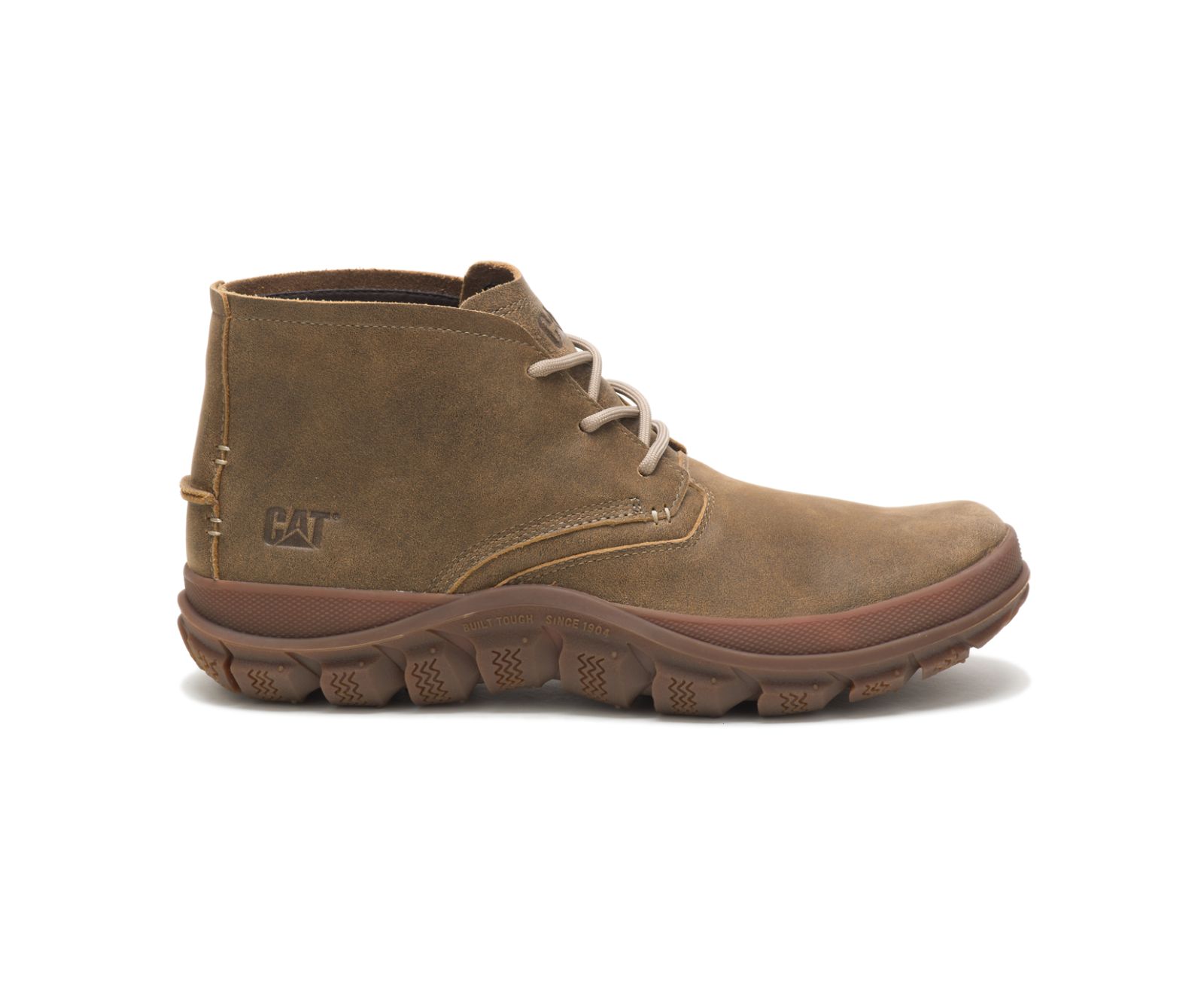 Men's Cat Fused Tri Mid Boots Khaki | 948HYVRZF