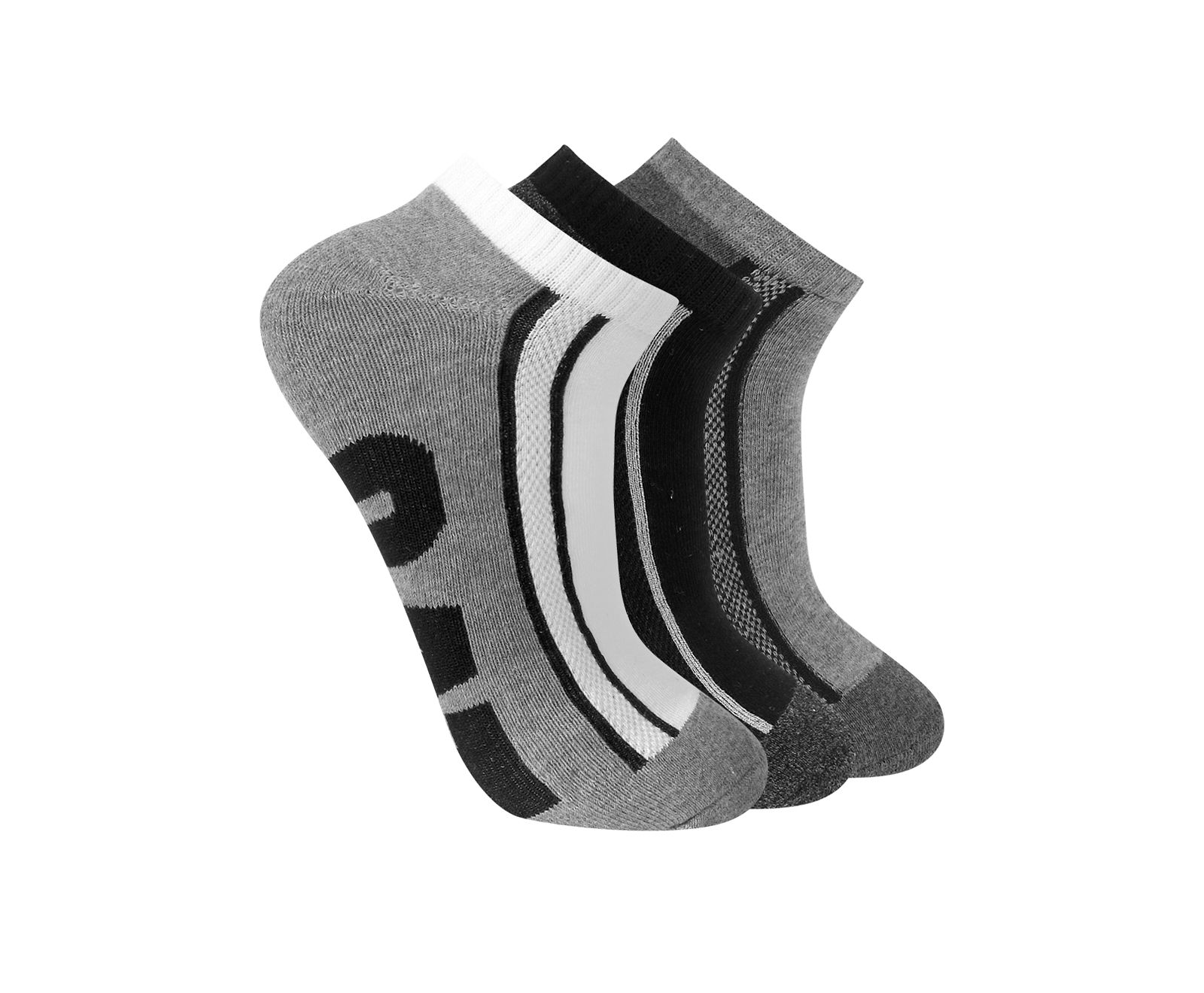 Men's Cat Half Cushion Quarter 3-Pack Socks Multicolor | 315IRHVYS