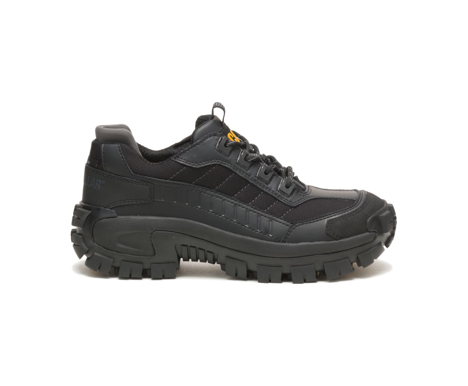 Men's Cat Invader Steel Toe Work Shoes Black | 578RQSJYM