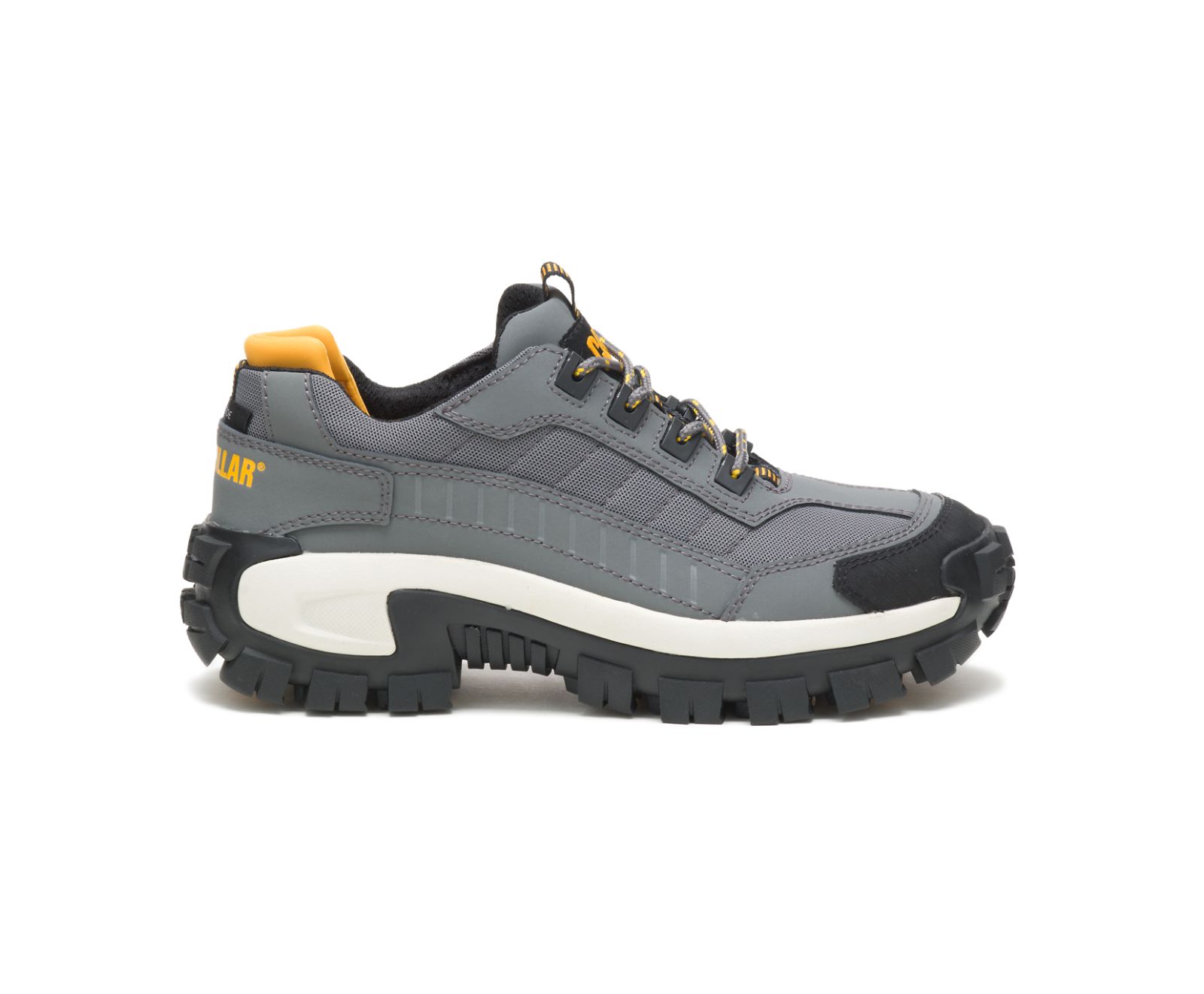 Men's Cat Invader Steel Toe Work Shoes Light Grey | 526OCTWGE