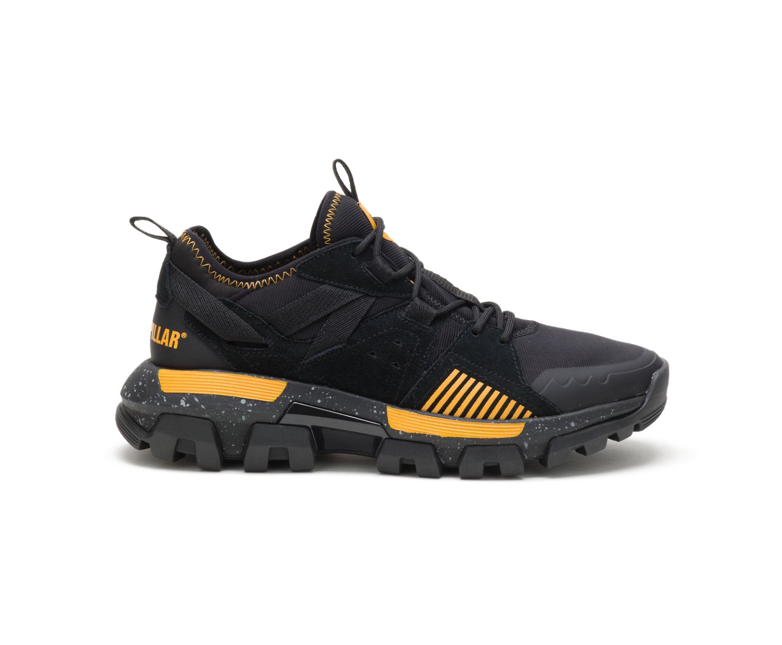 Men's Cat Raider Sport Shoes Black / Yellow | 196DNTXVW