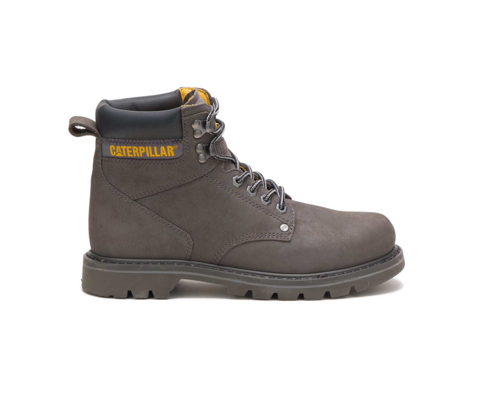 Men's Cat Second Shift Work Boots Grey | 069GLHDPM