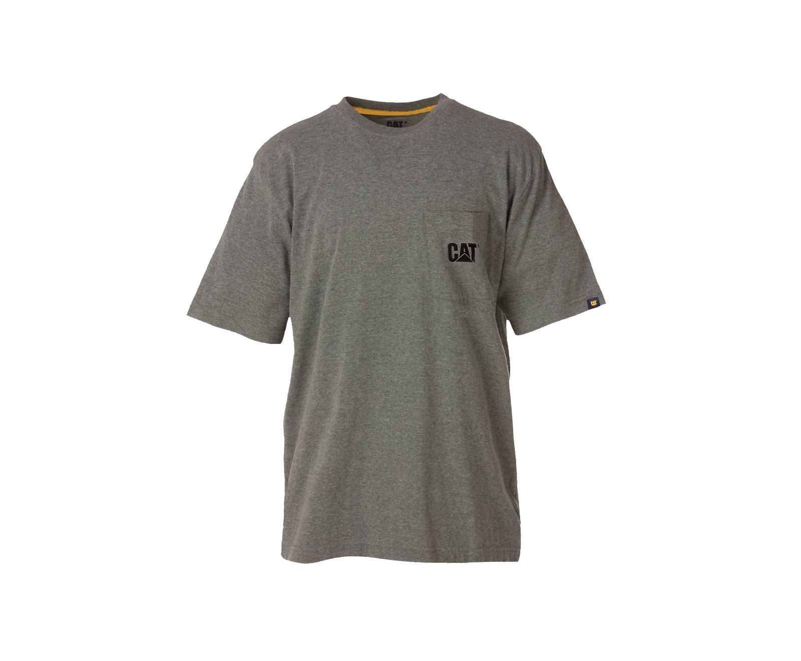 Men's Cat Trademark Pocket T Shirts Dark Grey | 286YGSDXT