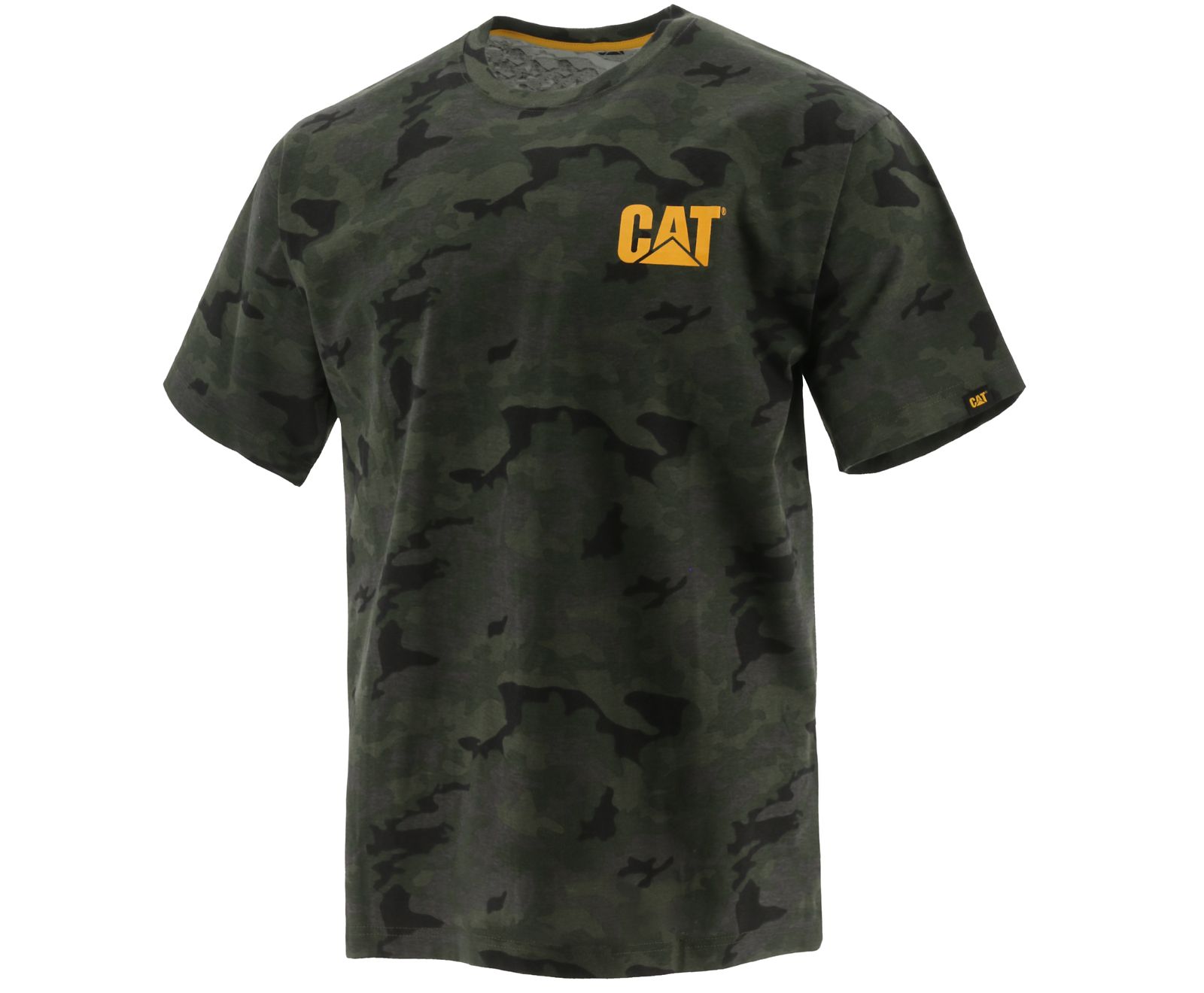 Men's Cat Trademark T Shirts Camo | 045YXNUCE