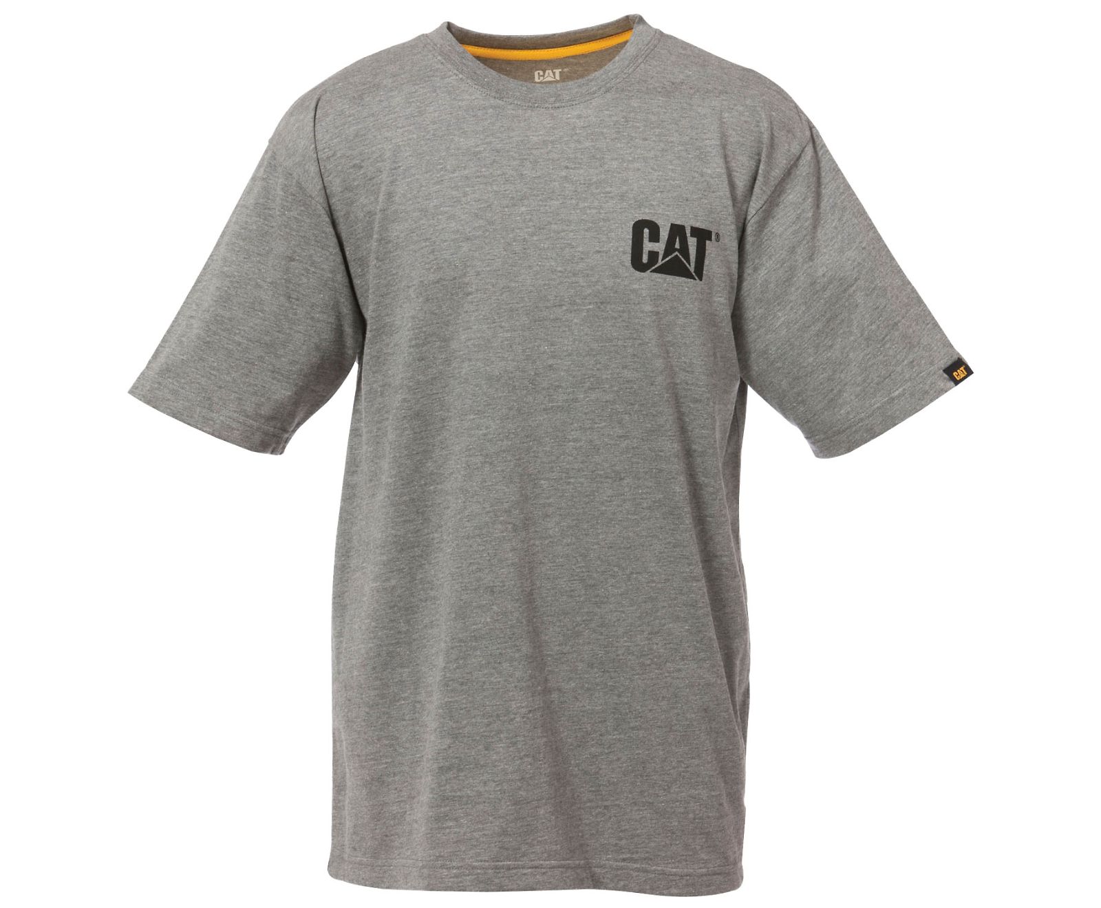 Men's Cat Trademark T Shirts Dark Grey | 218EQLCYU