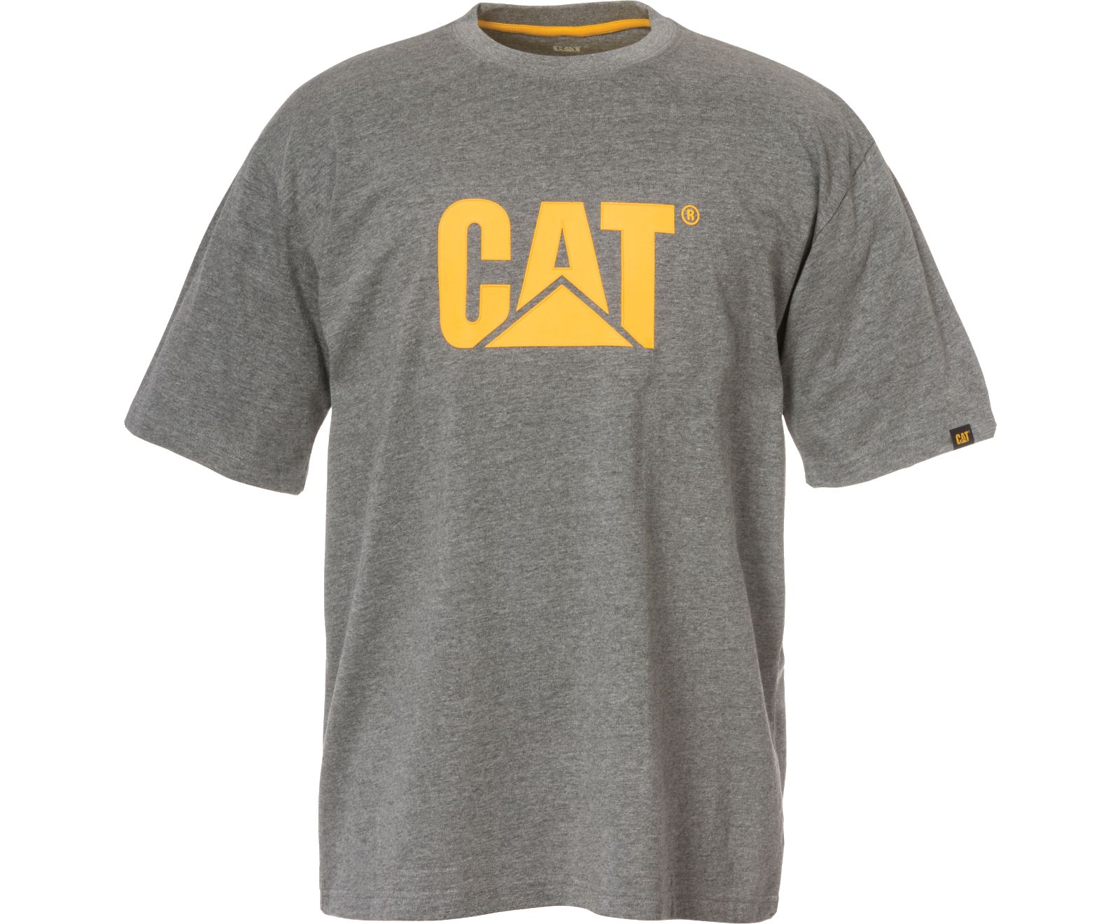 Men's Cat Trademark T Shirts Grey | 584OZQCAK