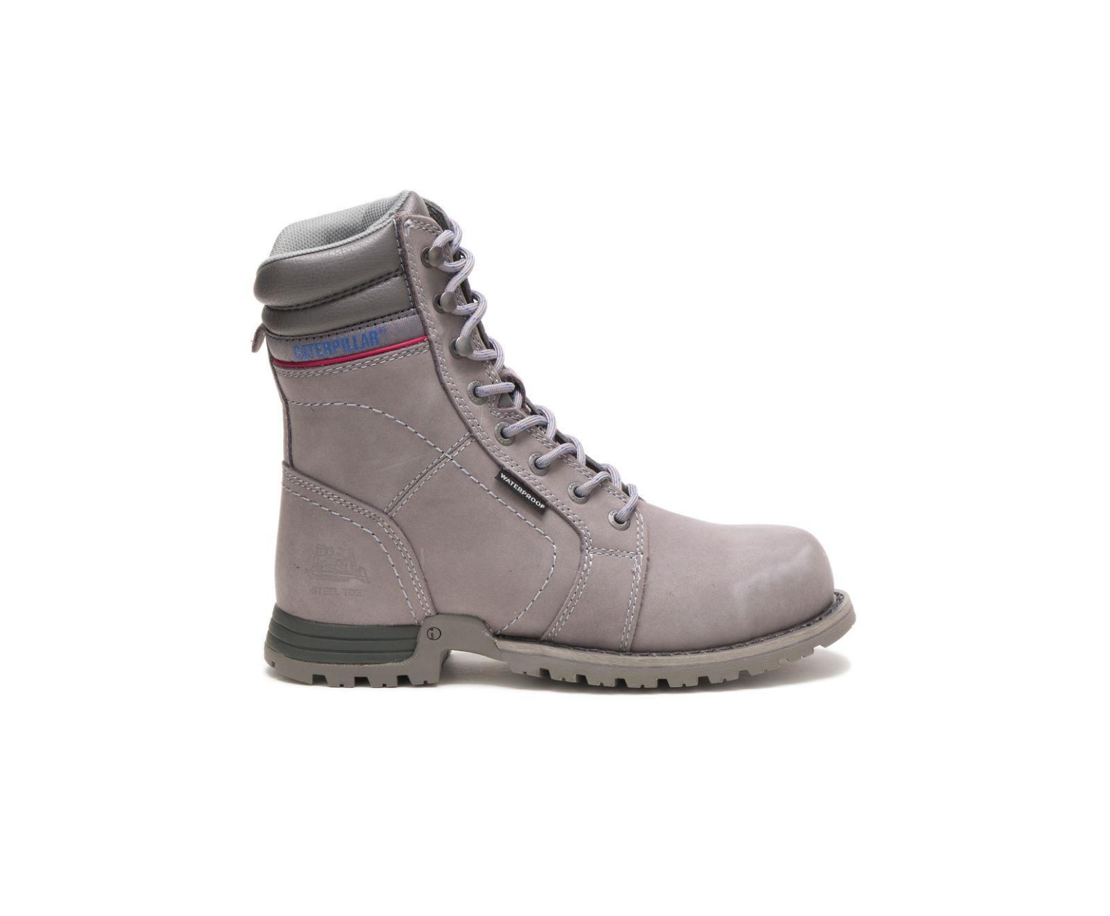 Women's Cat Echo Steel Toe Work Waterproof Shoes Grey | 709VAPHDW