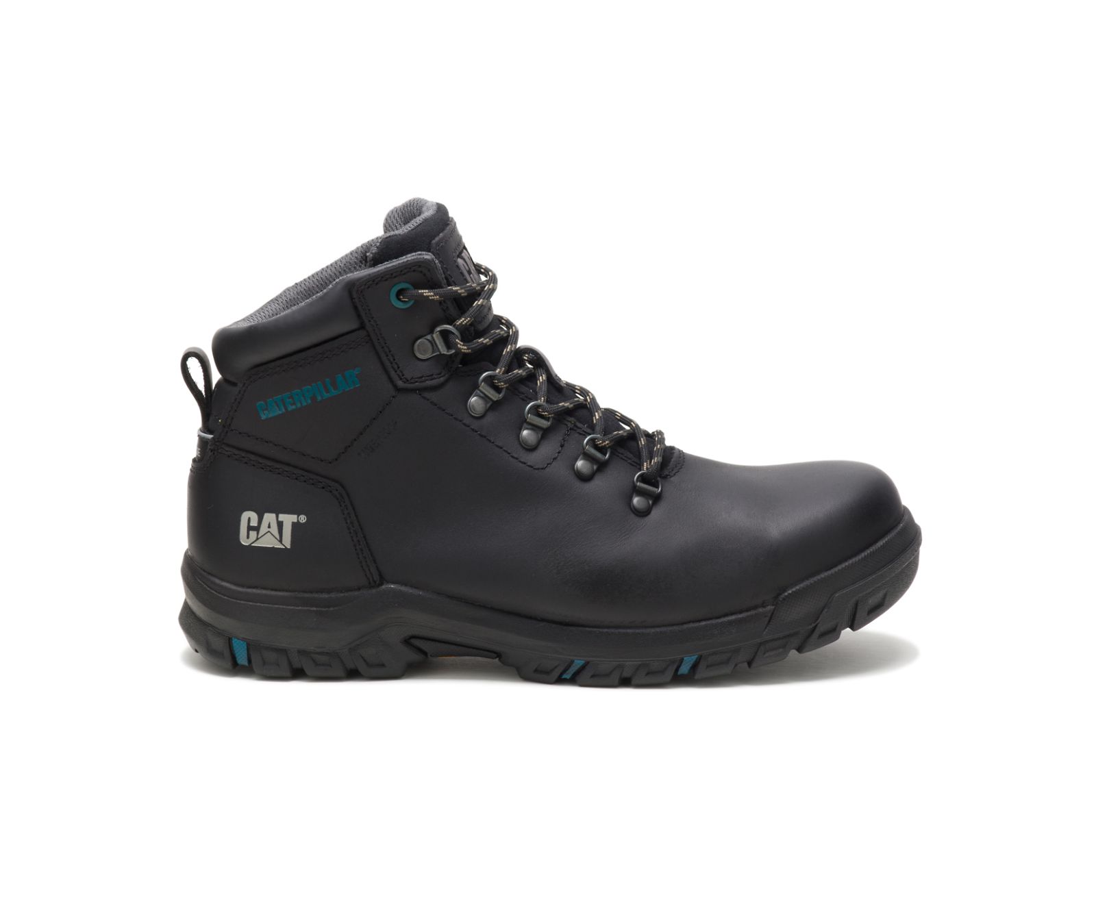 Women's Cat Mae Steel Toe Work Waterproof Shoes Black | 218CEMWLO