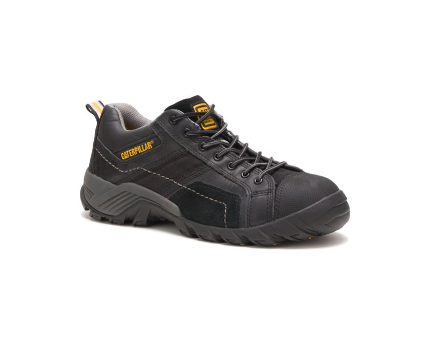 Men's Cat Argon Composite Toe Work Shoes Black | 061EWVJZQ