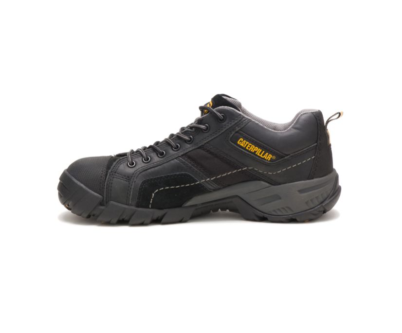 Men's Cat Argon Composite Toe Work Shoes Black | 061EWVJZQ