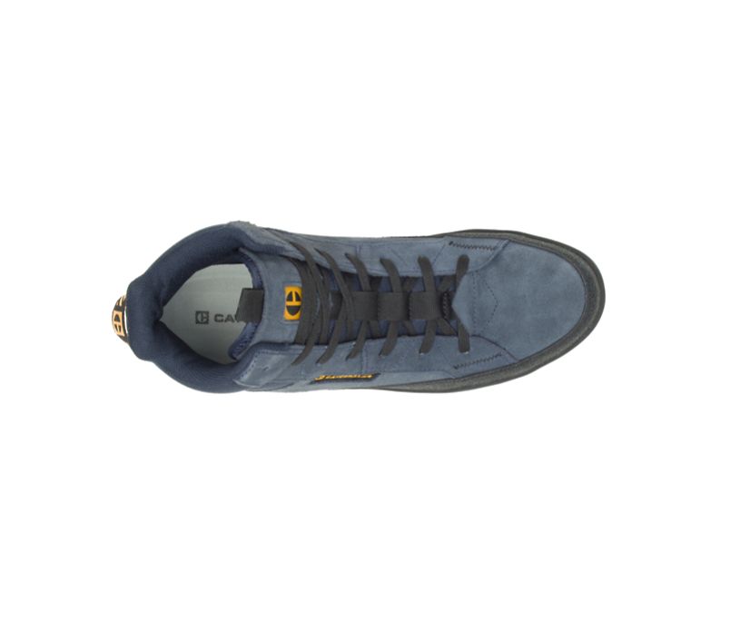 Men's Cat CODE Hex Hi Utility Shoes Navy | 352UMPZNK