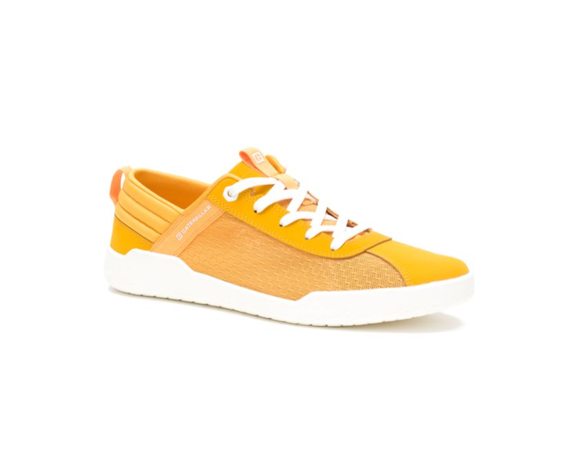 Men's Cat CODE Hex Vent Shoes Yellow | 567WELRJD