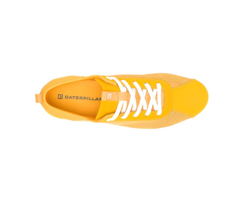 Men's Cat CODE Hex Vent Shoes Yellow | 567WELRJD