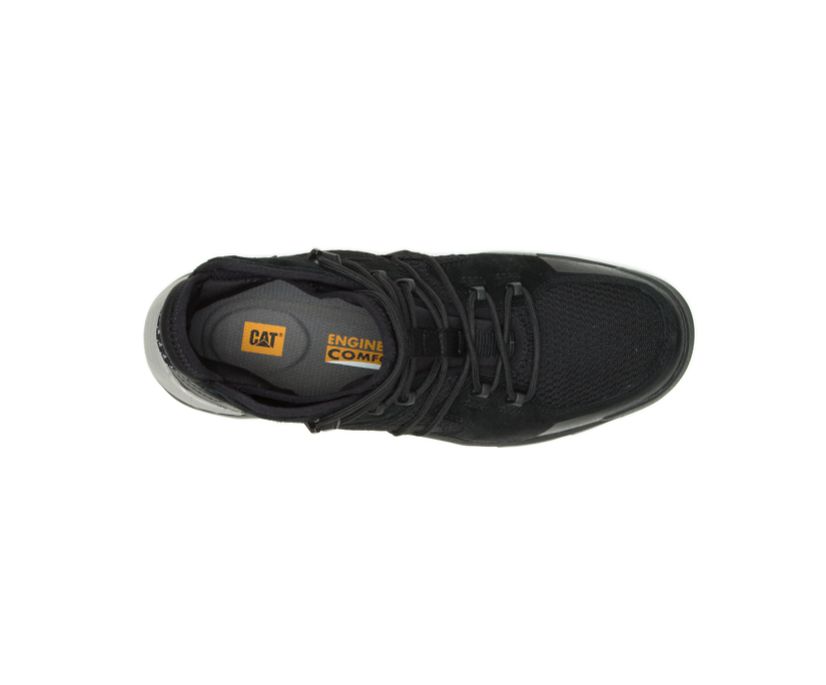 Men's Cat Crail Mid Shoes Black | 189ORBNTY