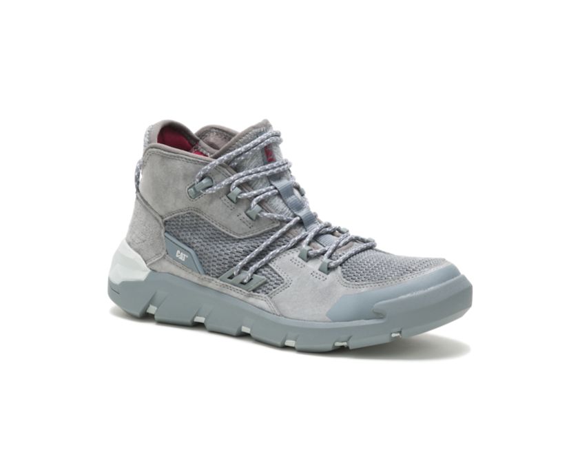 Men's Cat Crail Mid Shoes Grey | 601VHGZBW