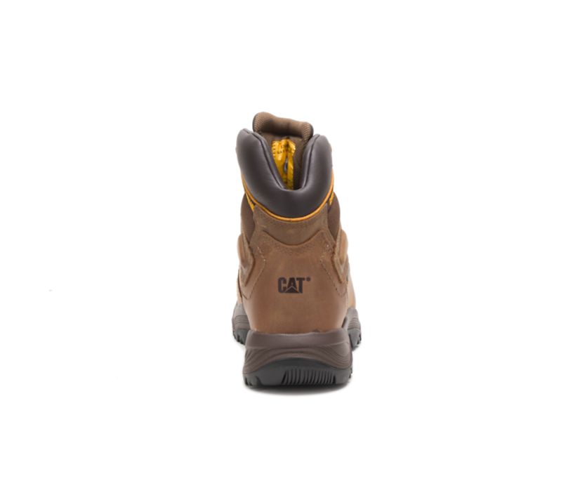 Men's Cat Diagnostic Hi Thinsulate™ Steel Toe Work Waterproof Shoes Dark Beige | 721FDEKZV