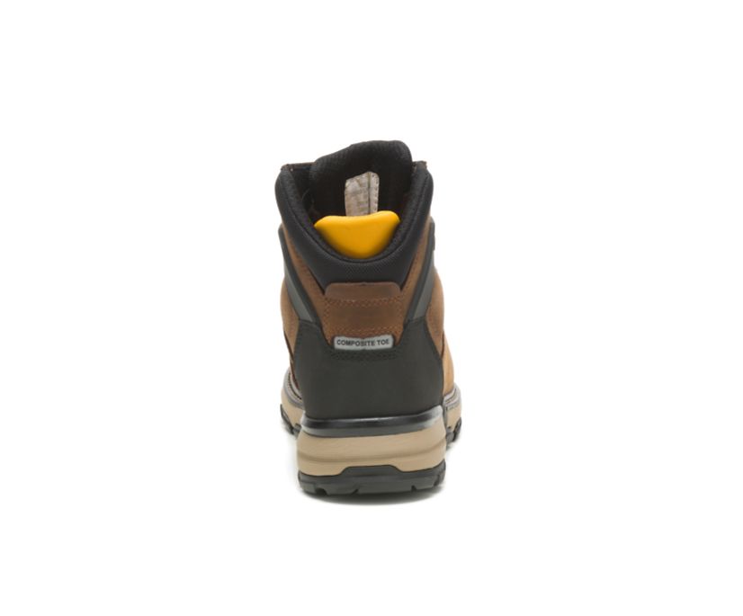 Men's Cat Excavator Superlite Thinsulate™ Carbon Composite Toe Work Waterproof Shoes Dark Brown | 548YIOVGF