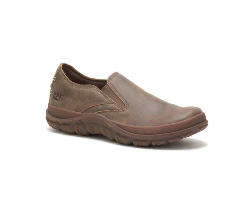 Men's Cat Fused Slip On Shoes Brown | 048BMAVFX