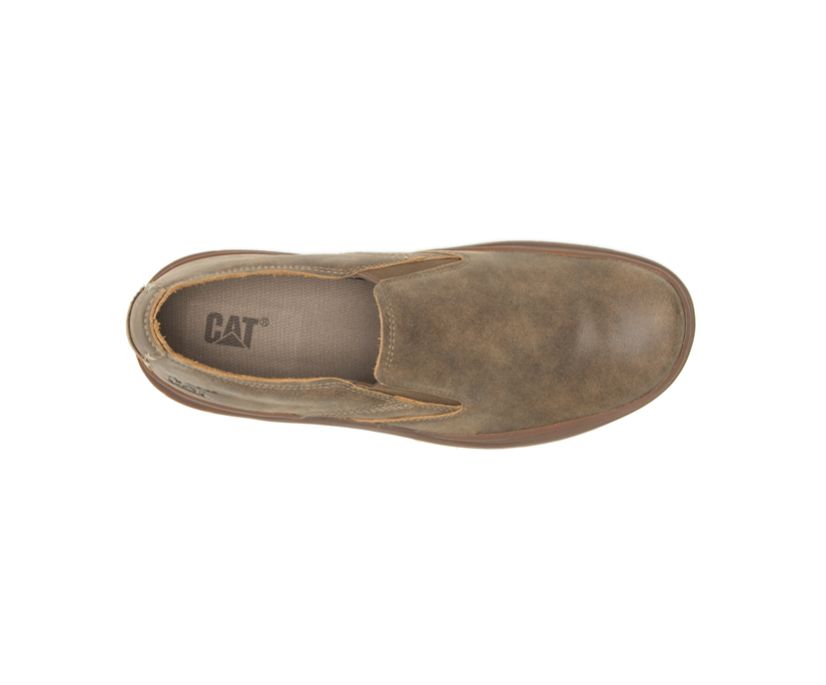 Men's Cat Fused Slip On Shoes Brown | 048BMAVFX