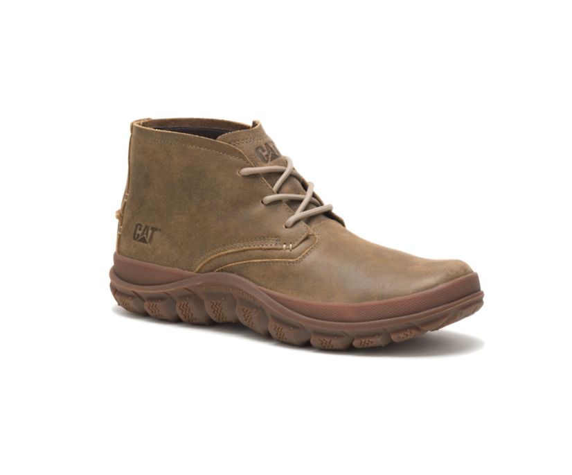 Men's Cat Fused Tri Mid Boots Khaki | 948HYVRZF