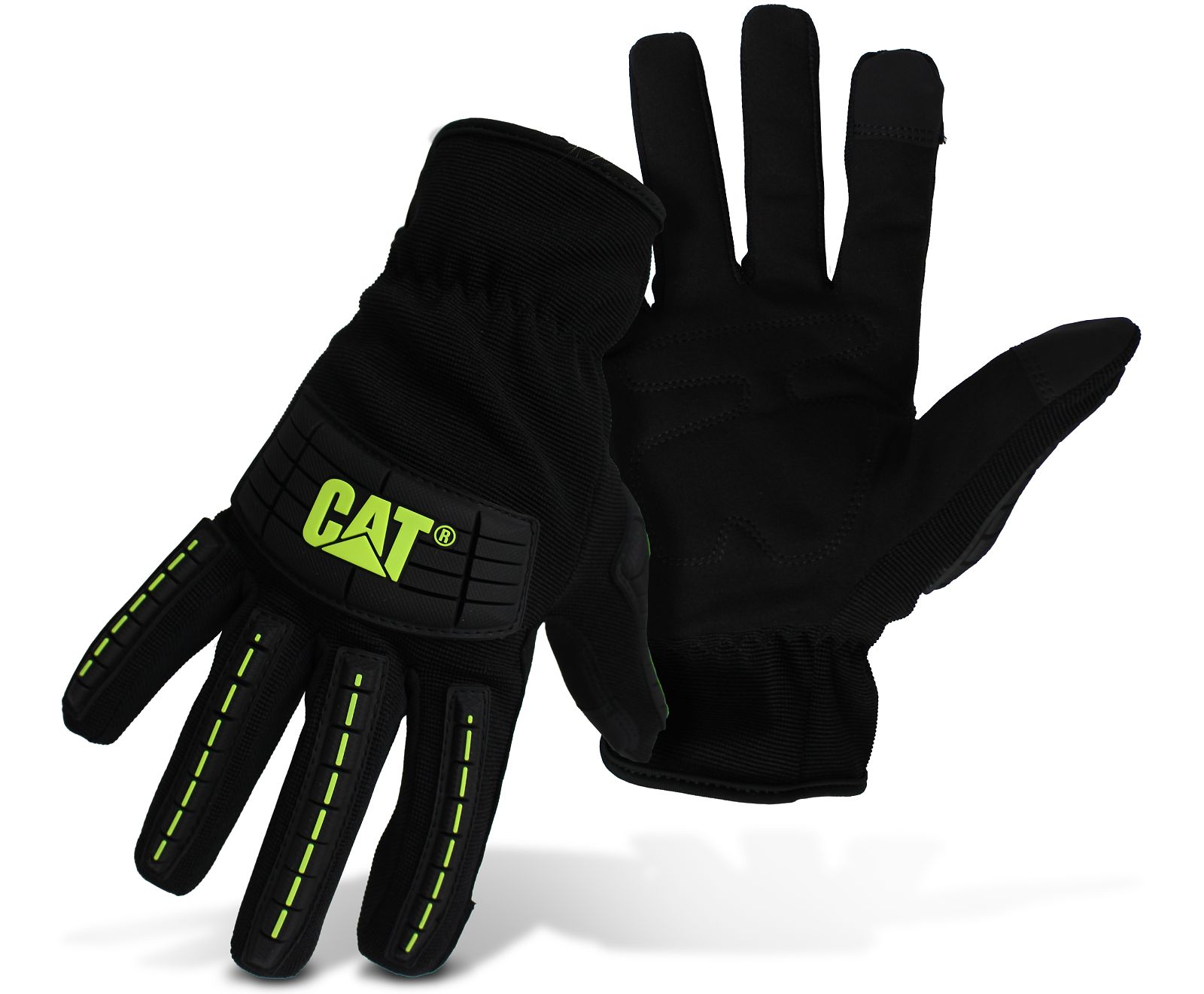 Men\'s Cat High Impact Touch Screen Gloves Black | 625YGKSJD