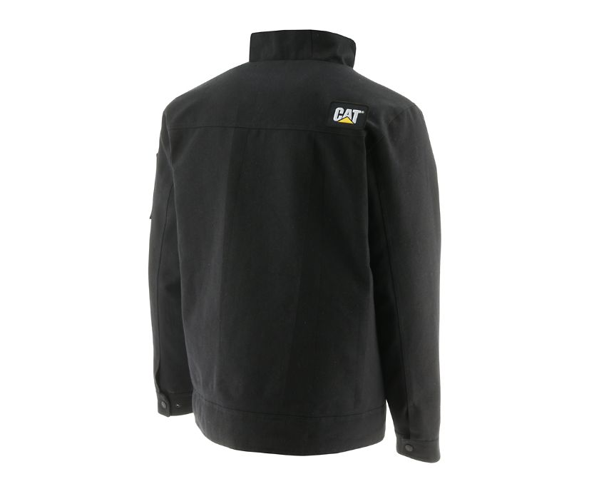 Men's Cat Insulated Utility Jackets Black | 690YTELRK