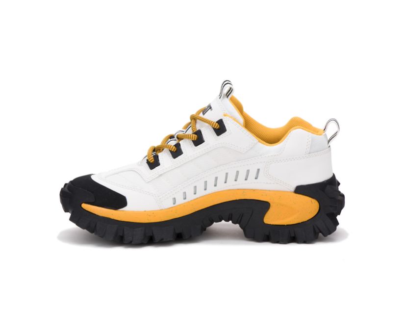 Men's Cat Intruder Shoes White / Yellow | 267JVAHPB