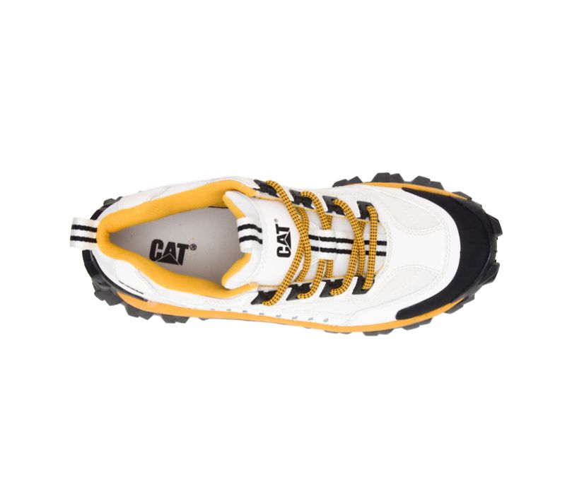 Men's Cat Intruder Shoes White / Yellow | 267JVAHPB