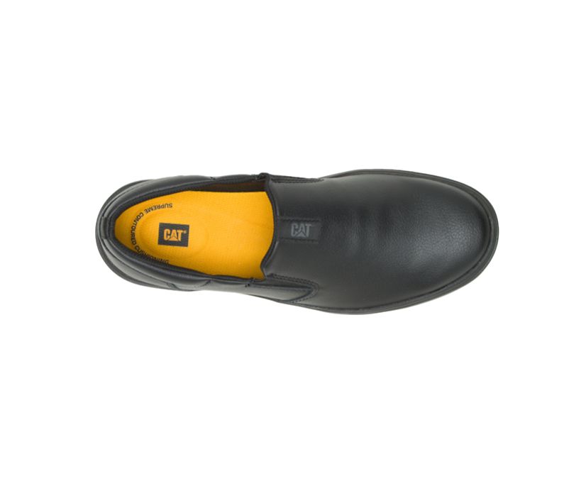 Men's Cat ProRush SR+ Slip-On Shoes Black | 218XPDUMB