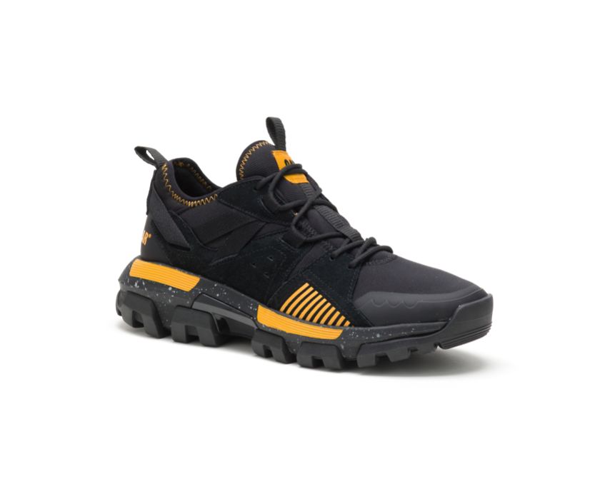 Men's Cat Raider Sport Shoes Black / Yellow | 196DNTXVW