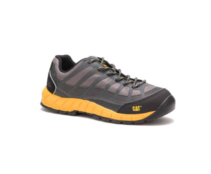 Men's Cat Streamline Composite Toe Work Shoes Dark Grey | 957NMBTZQ