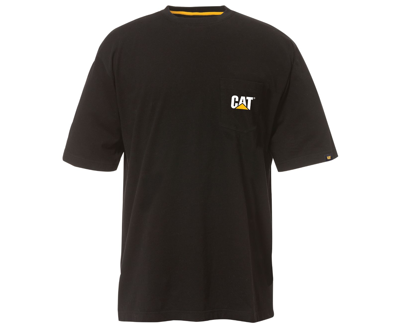 Men\'s Cat Trademark Pocket T Shirts Black | 857AEMWZD