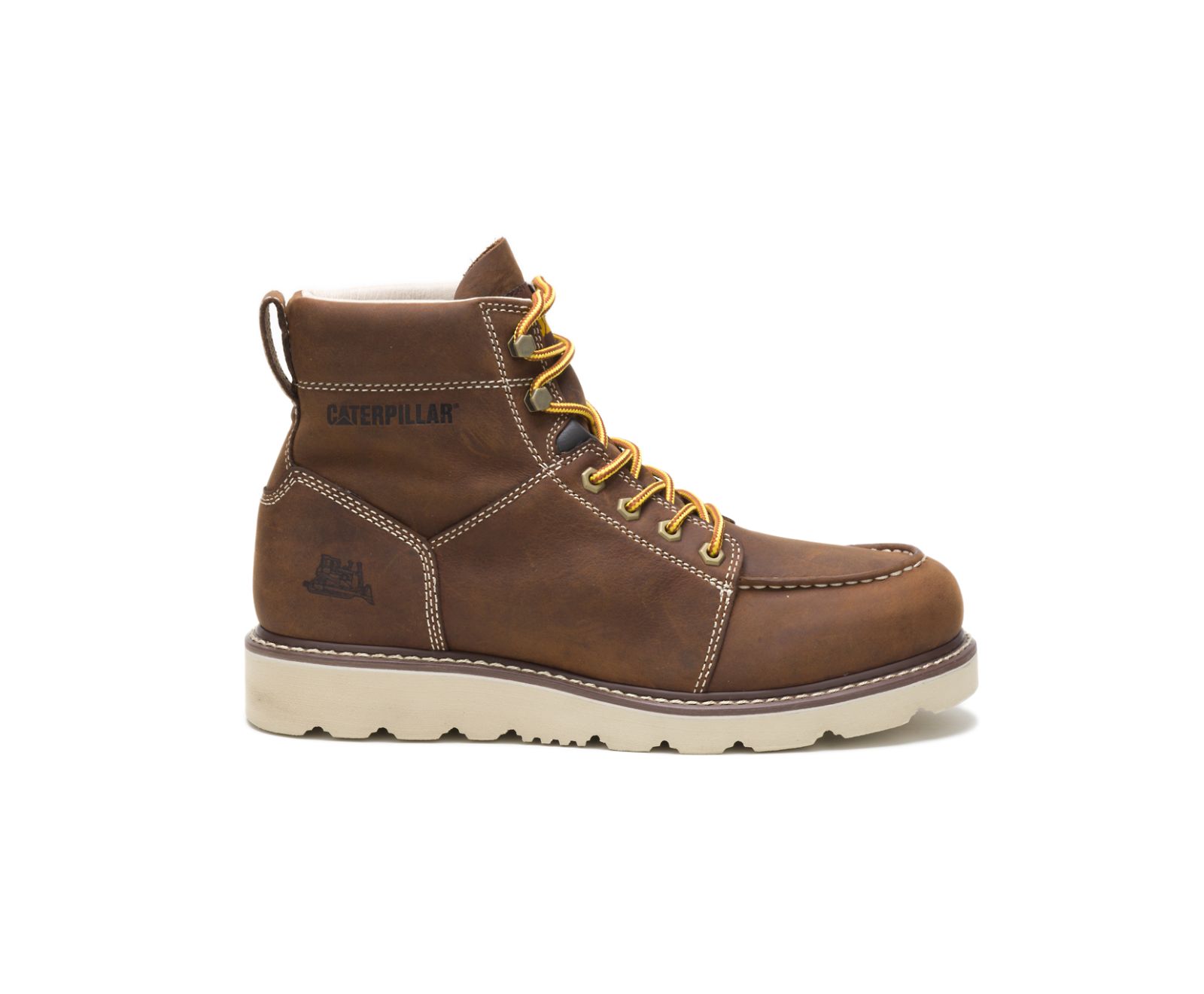 Men\'s Cat Tradesman Work Boots Coffee | 405SUMZFV