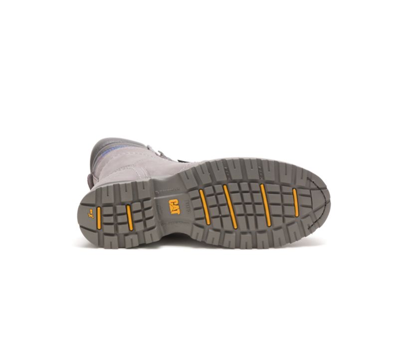 Women's Cat Echo Steel Toe Work Waterproof Shoes Grey | 709VAPHDW