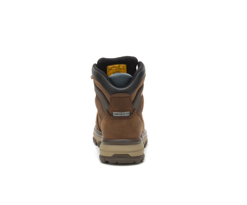 Women's Cat Excavator Superlite Thinsulate™ Carbon Composite Toe Work Waterproof Shoes Dark Brown | 287KLGOAI