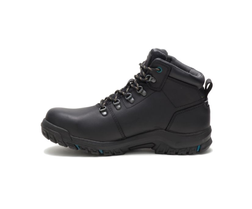 Women's Cat Mae Steel Toe Work Waterproof Shoes Black | 218CEMWLO