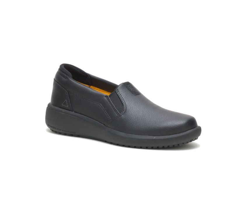 Women's Cat ProRush SR+ Slip-On Safety Boots Black | 785UTPQOH